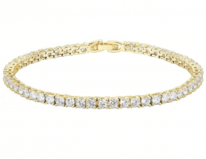 PAVOI Cubic Zirconia Gold Plated Tennis Bracelet Jewelry