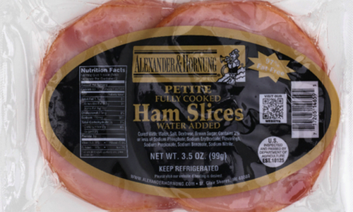 A package of Alexander and Hornung deli sliced ham