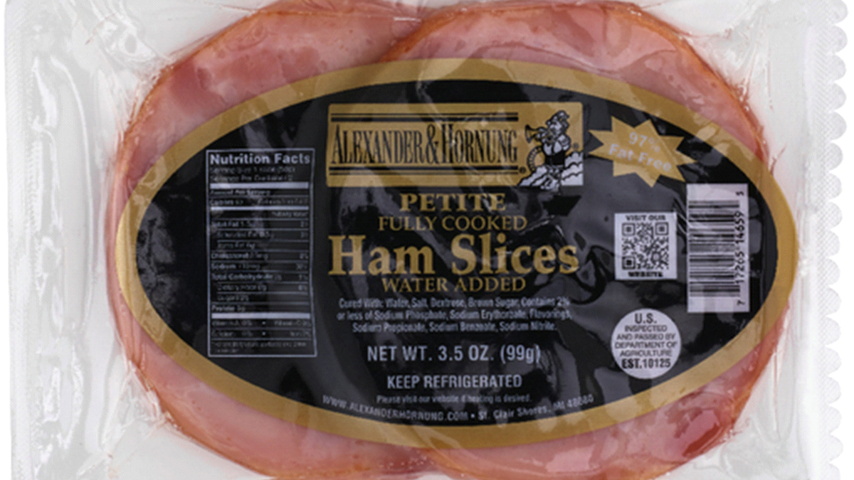 A package of Alexander and Hornung deli sliced ham