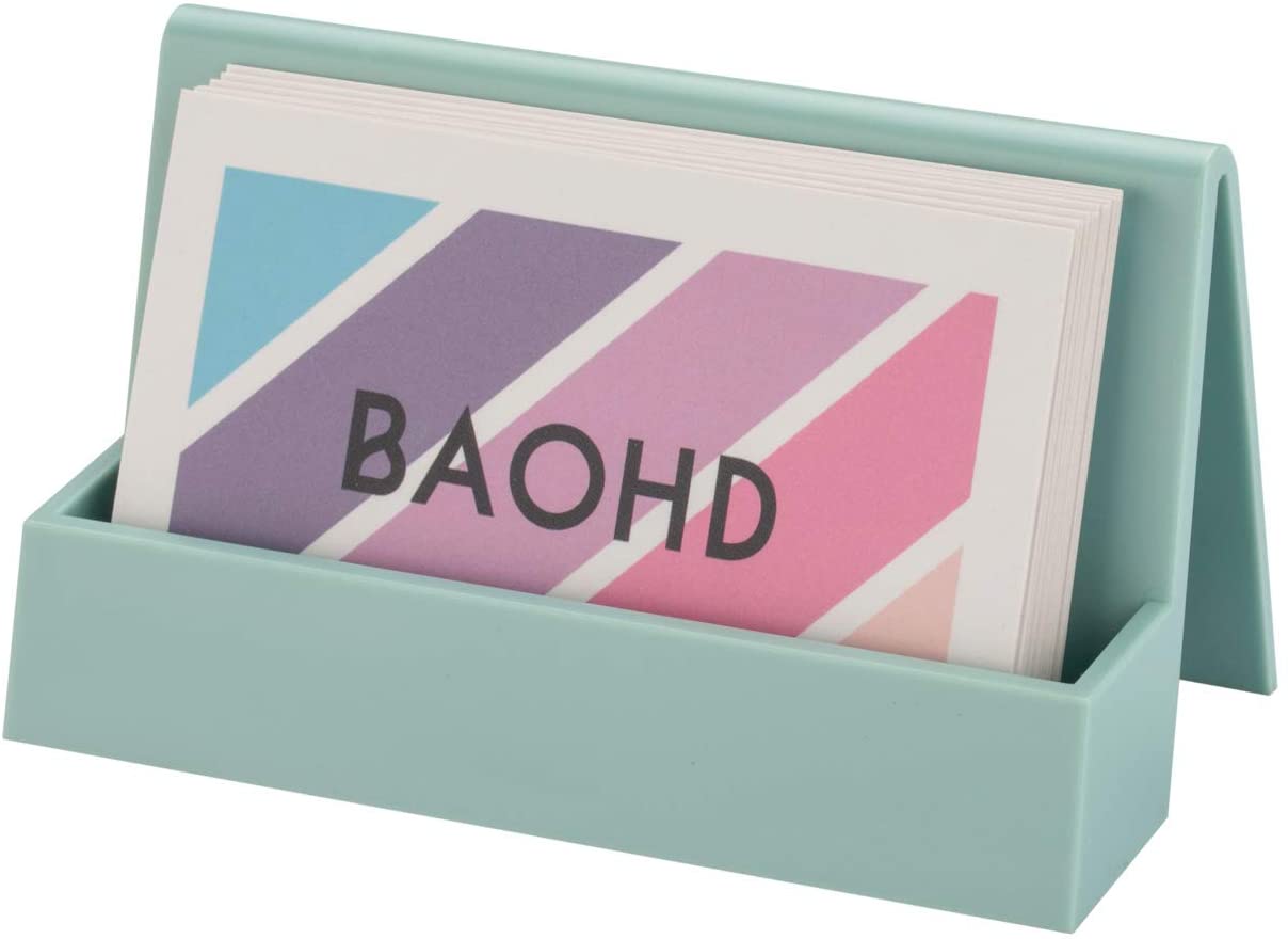 BAOHD Large Capacity Non-Slip Business Card Holder For Desk