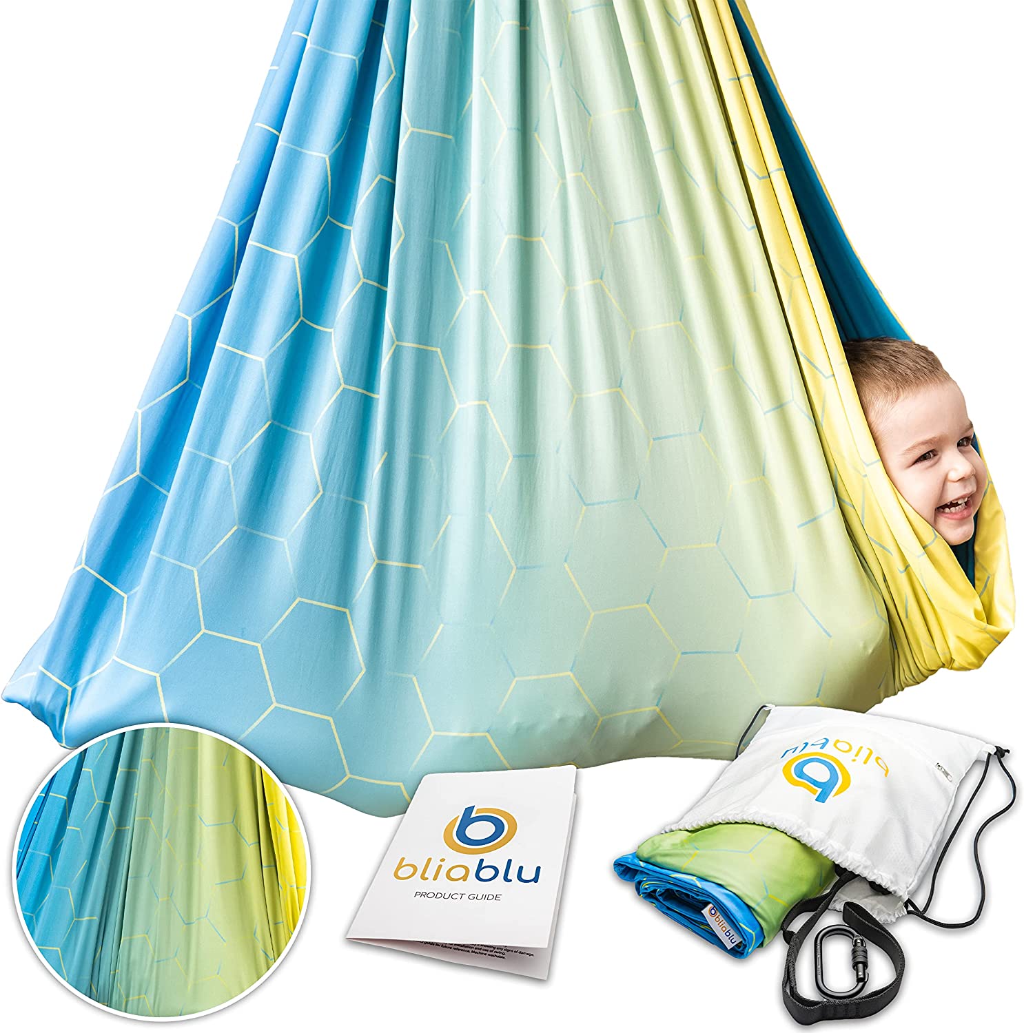 BLIABLU Reversible Machine Washable Pod Indoor Swing For Kids