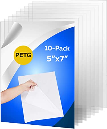 CalPalmy 5 X 7-Inch Polystyrene Plastic Glass Sheet, 10-Pack
