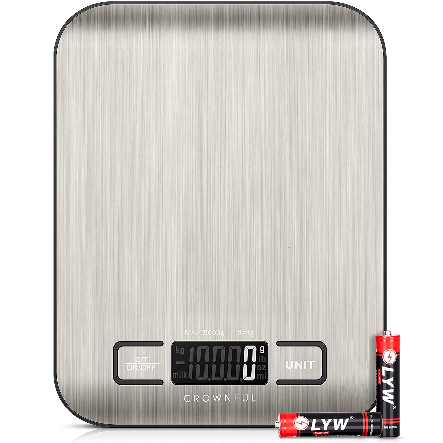 CROWNFUL Compact Stainless Steel Food Scale
