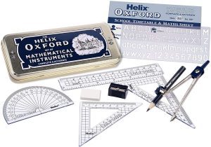 ‎Helix Oxford Safety Point Compass & Protractor Set, 9-Piece