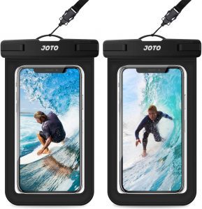 JOTO Waterproof IPX8 Universal-Size Pool Phone Holders, 2-Pack