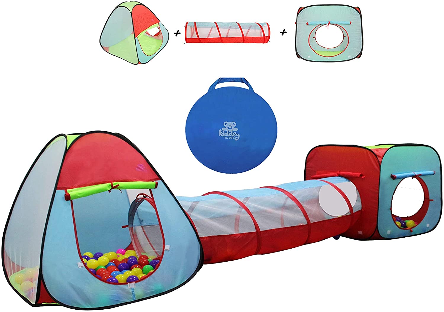 Kiddey Waterproof Tents & Tunnel For Children, 3-Piece
