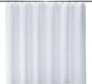 LiBa Environmentally-Friendly Polyester White Bathroom Shower Curtain