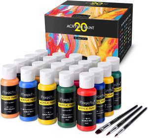 Magicfly Professional Easy Clean Acrylic Paint, 23-Count