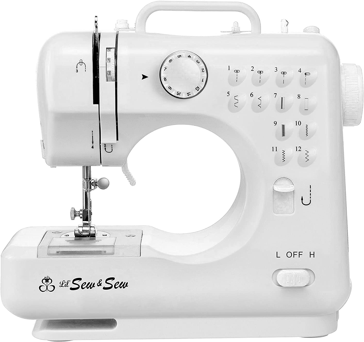 MICHLEY Stainless Steel Compact Sewing Machine, 12-Stitch