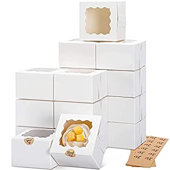 Moretoes Small Candy Box Packaging With Display Window, 50-Piece