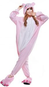 NEWCOSPLAY Hooded Pajama Onesie Adult Pig Costume