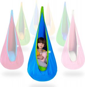 OUTREE Cotton Canvas Hammock Pod Indoor Swing For Kids