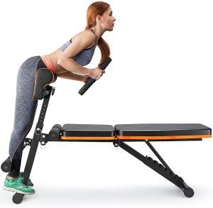 PERLECARE Foldable Cushioned Multipurpose Preacher Curl Bench For Arm Workouts