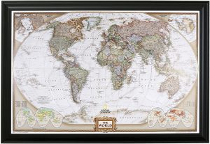 Push Pin Travel Maps Hanging World Map, 27.5×39.5-Inch