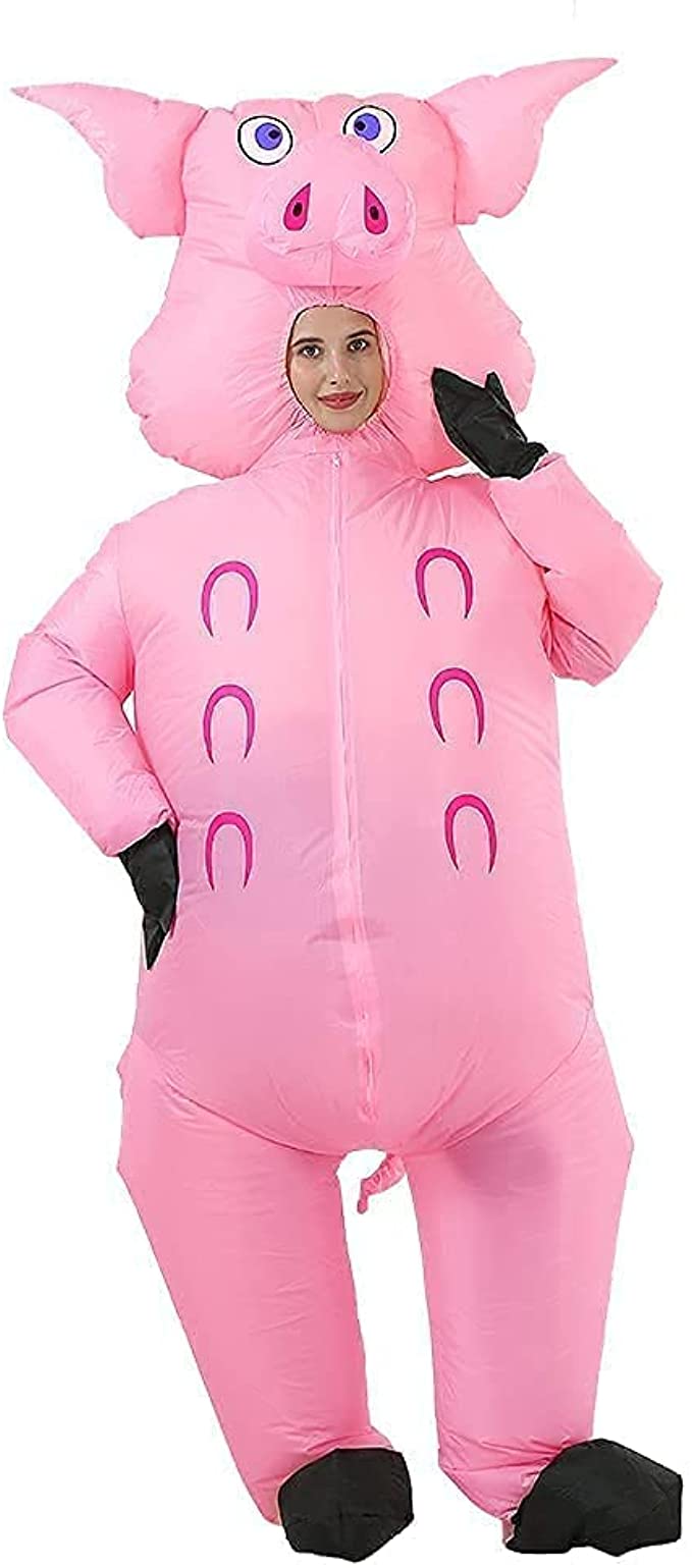 RHYTHMARTS Battery Powered Inflatable Adult Pig Costume