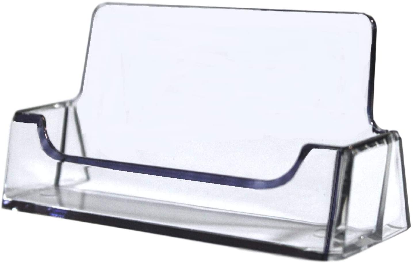 Tag Plastics Single Compartment Transparent Business Card Holder For Desk