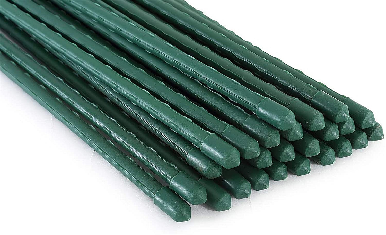 Tingyuan Plastic Coated Steel Garden Fence Stakes, 25-Piece