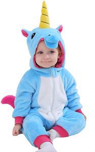 TONWHAR Thick Fleece Unicorn Romper Baby Costume