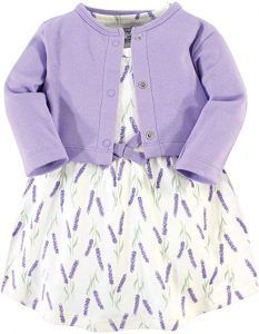 Touched by Nature Pure Cotton Toddler Girl Cardigan & Dress