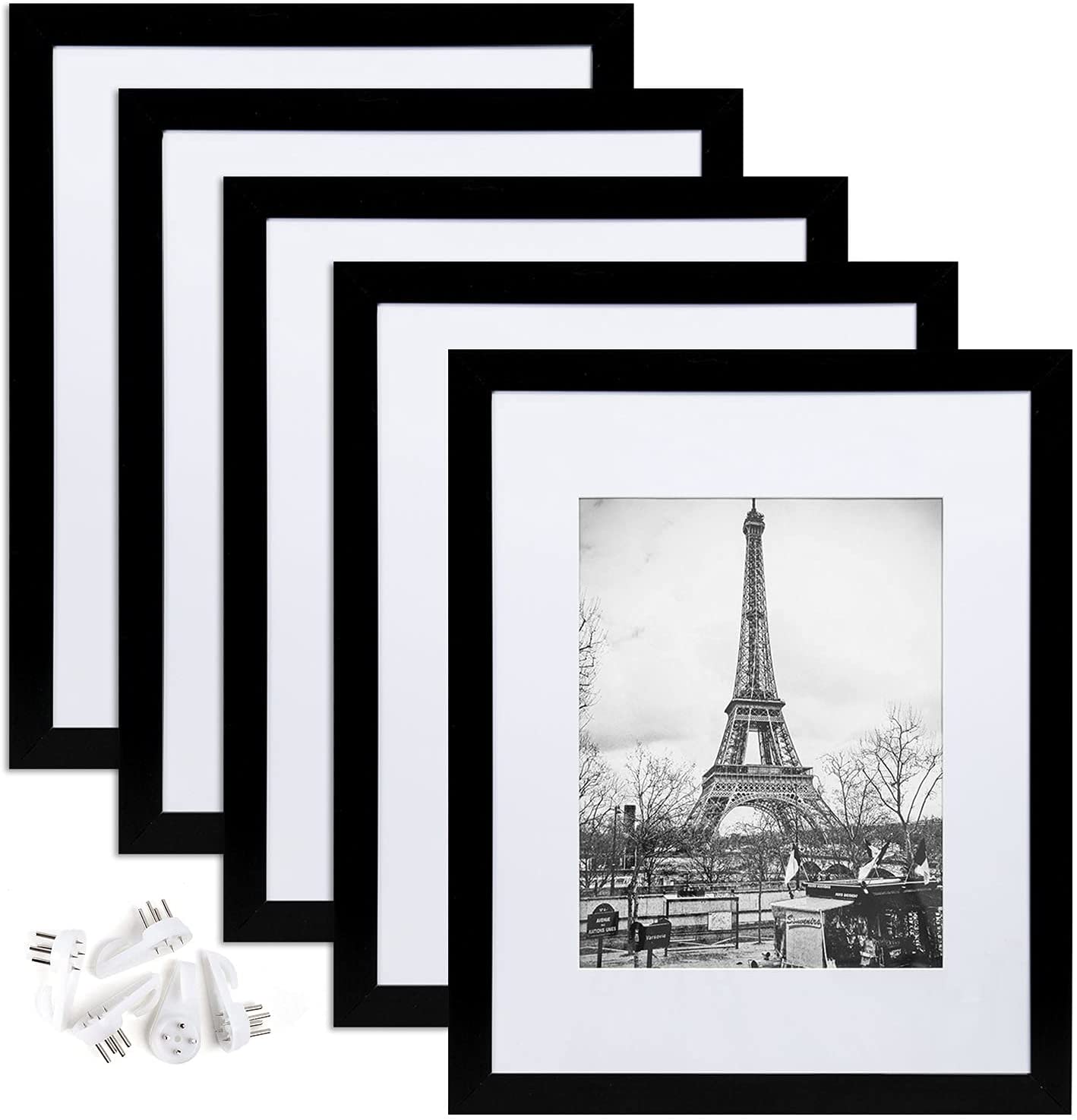 upsimples Plastic Easy Mount Picture Frames, 5-Pack