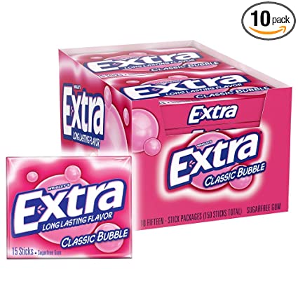Wrigley’s Extra Long-Lasting Flavor Chewing & Bubble Gum, 150-Pack
