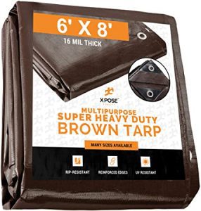 Xpose Safety Rip-Proof All-Weather Tarp, 6 X 8-Foot