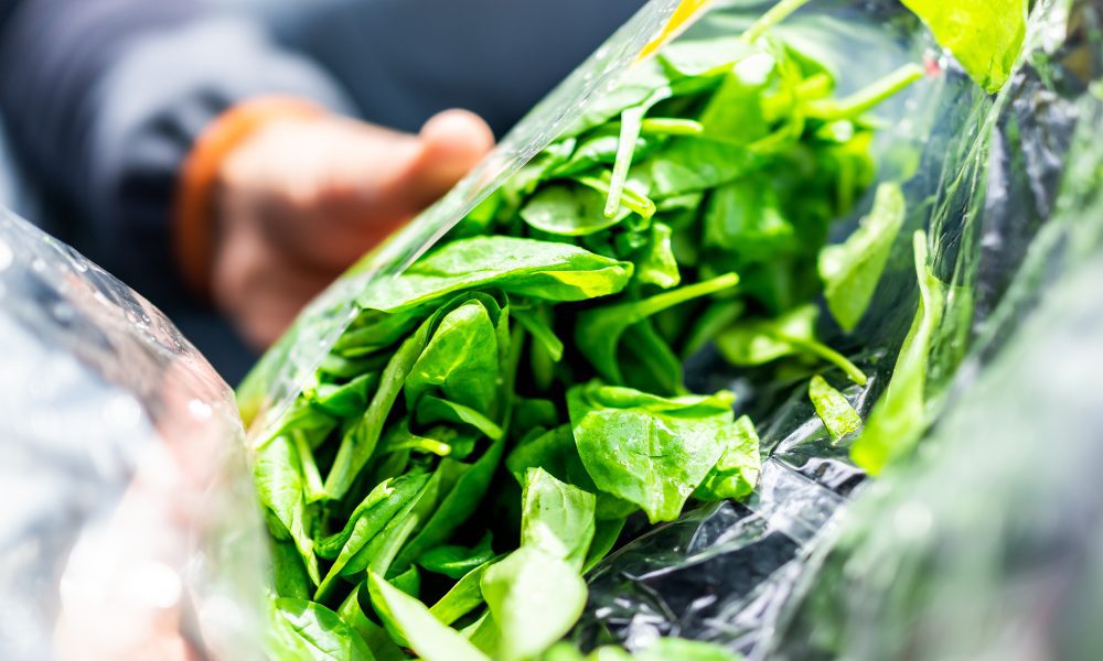 Bag of salad greens
