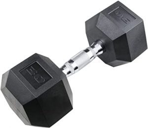 Aimyoo Rubber Coated Hex 30-Pound Dumbbell