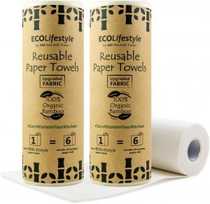 AM NoLimit Trade ECOLifestyle Biodegradable Bamboo Paper Towels, 2-Pack