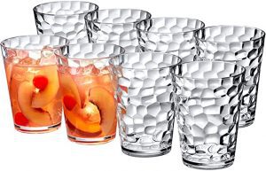 Amazing Abby 24-Ounce Shatter-Proof Plastic Drinking Glass, 8-Pack