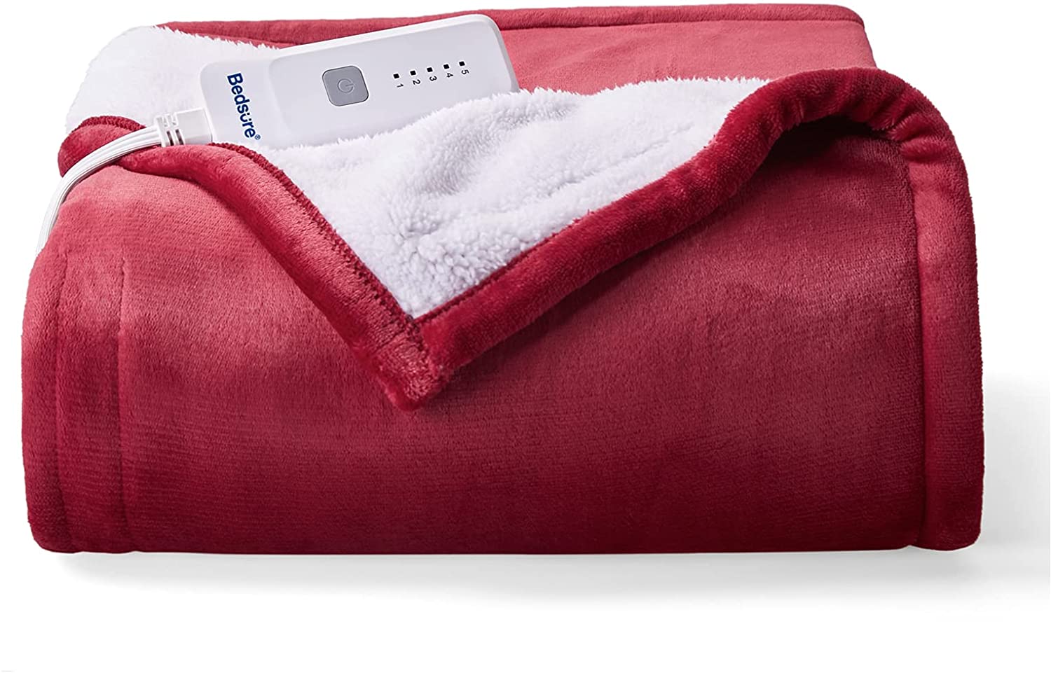 Bedsure Automatic Off Sherpa Electric Throw
