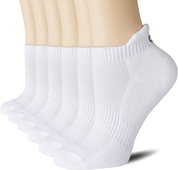 CelerSport Low-Cut Tab Running Socks, 6-Pack