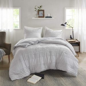 Comfort Spaces Breathable Tufted Cotton Comforter Set, 3-Piece