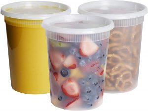 Comfy Package Dishwasher Safe Plastic Soup Containers With Lids, 24-Piece