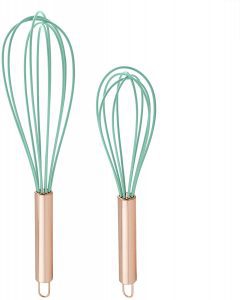 COOK WITH COLOR Easy Clean Copper Handled Whisks, 2-Piece