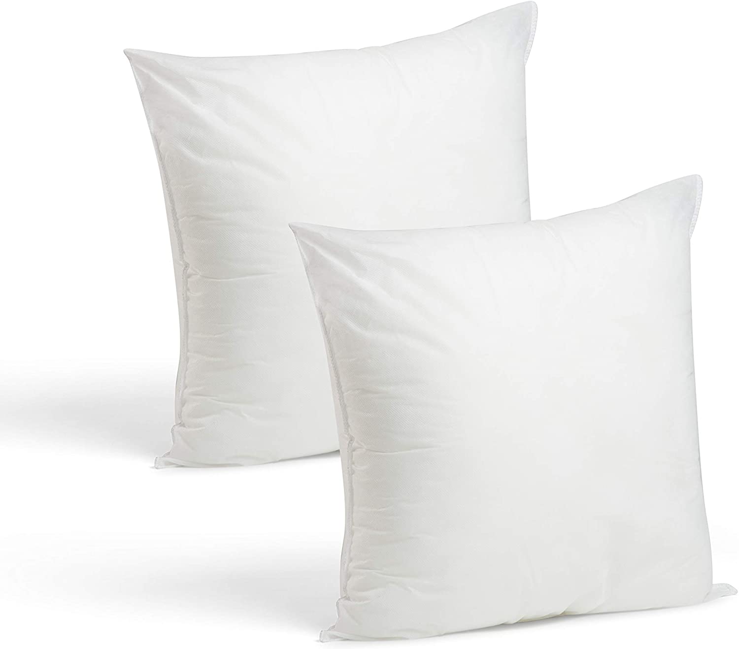 Foamily Firm Hypoallergenic Throw Pillows 18×18-Inch, 2-Pack