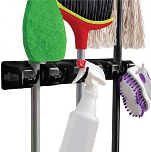 Gorilla Grip 6-Hook Easy Install Broom & Rake Holder