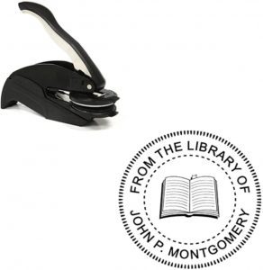 Holmes Stamp & Sign Custom Personal Library Seal Embosser