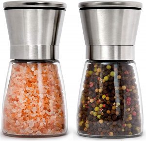 HOME EC Manual BPA-Free Salt And Pepper Grinder Set