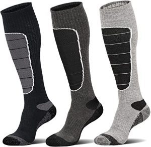Hylaea Merino Wool Men’s Ski Socks, 3-Pack