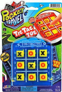 JA-RU Pocket Travel Tic Tac Toe Plastic Board Travel Games