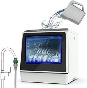 KAPAS Portable LED Display Countertop Dishwasher