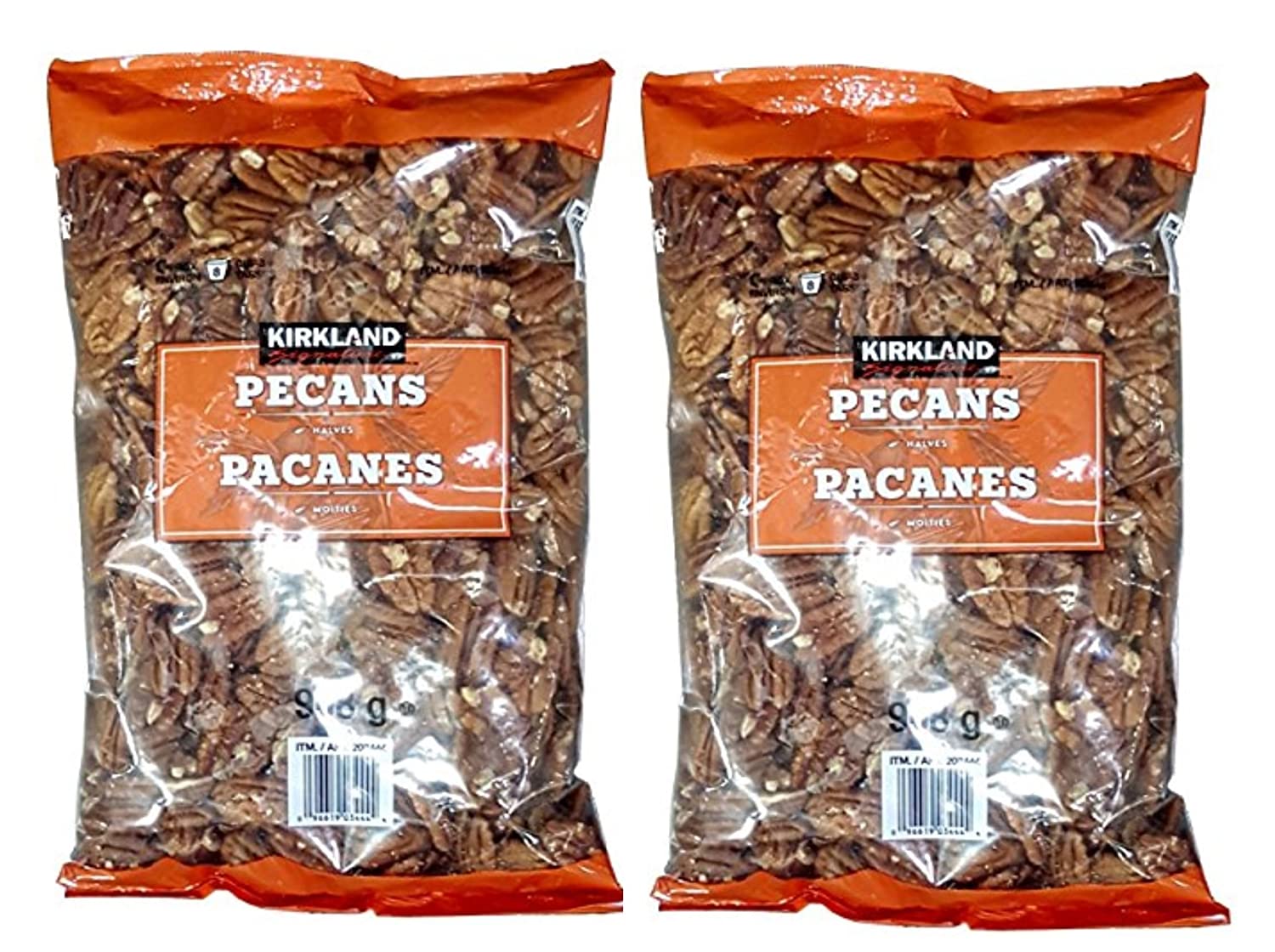Kirkland Signature Snacks & Baking Pecan Halves, 2-Pounds 2-Pack