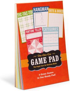 Knock Knock On-The-Go Game Pad Paper Games & Activity Sheets Travel Games