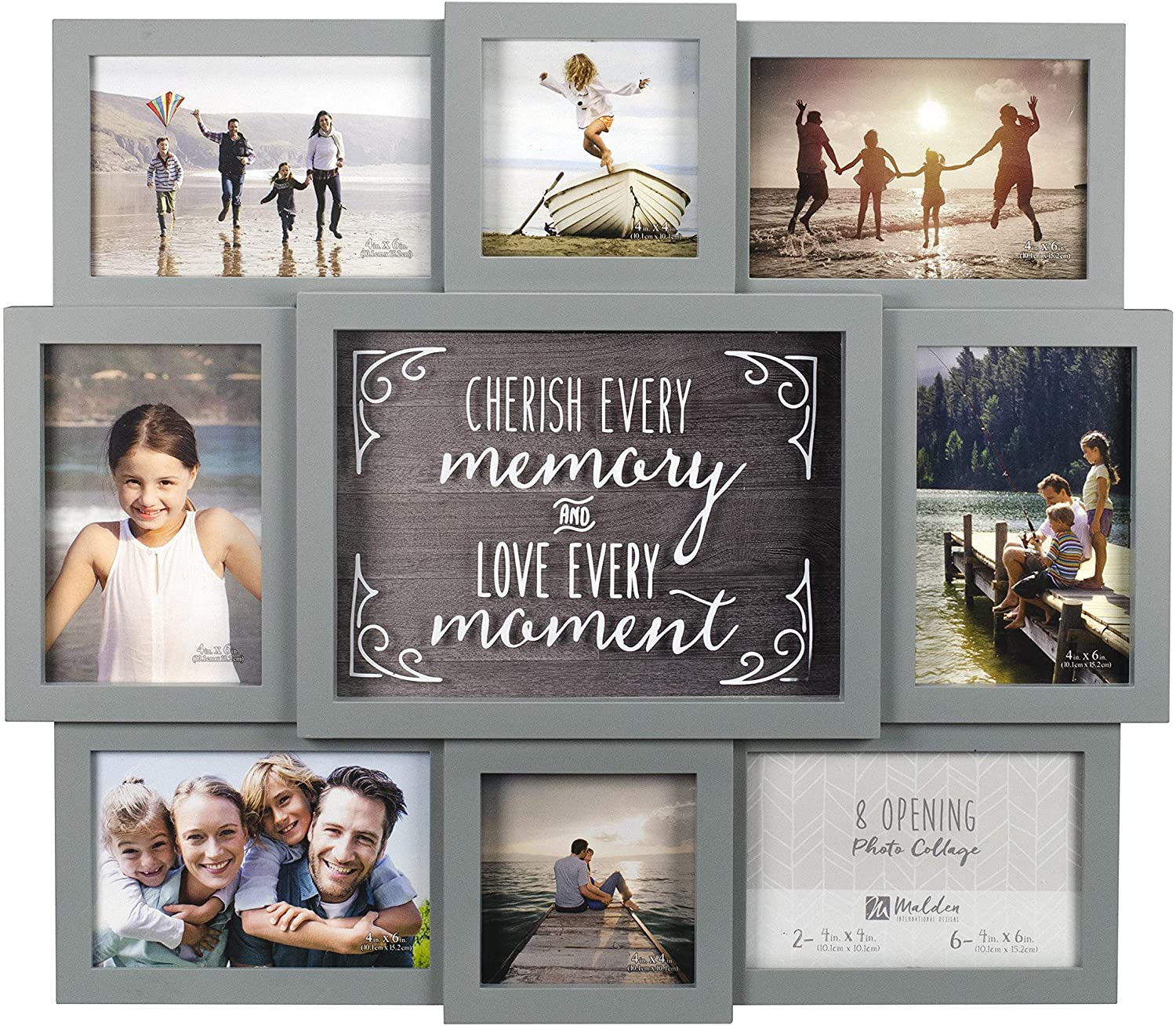Malden Screen Printed Quote Wall Mounting Collage Picture Frames
