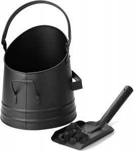 Mind Reader Bend & Warp Resistant Metal Ash Bucket & Fireplace Shovel, 2-Piece