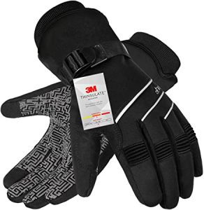 MOREOK Adjustable Wrist Strap Men’s Waterproof Gloves