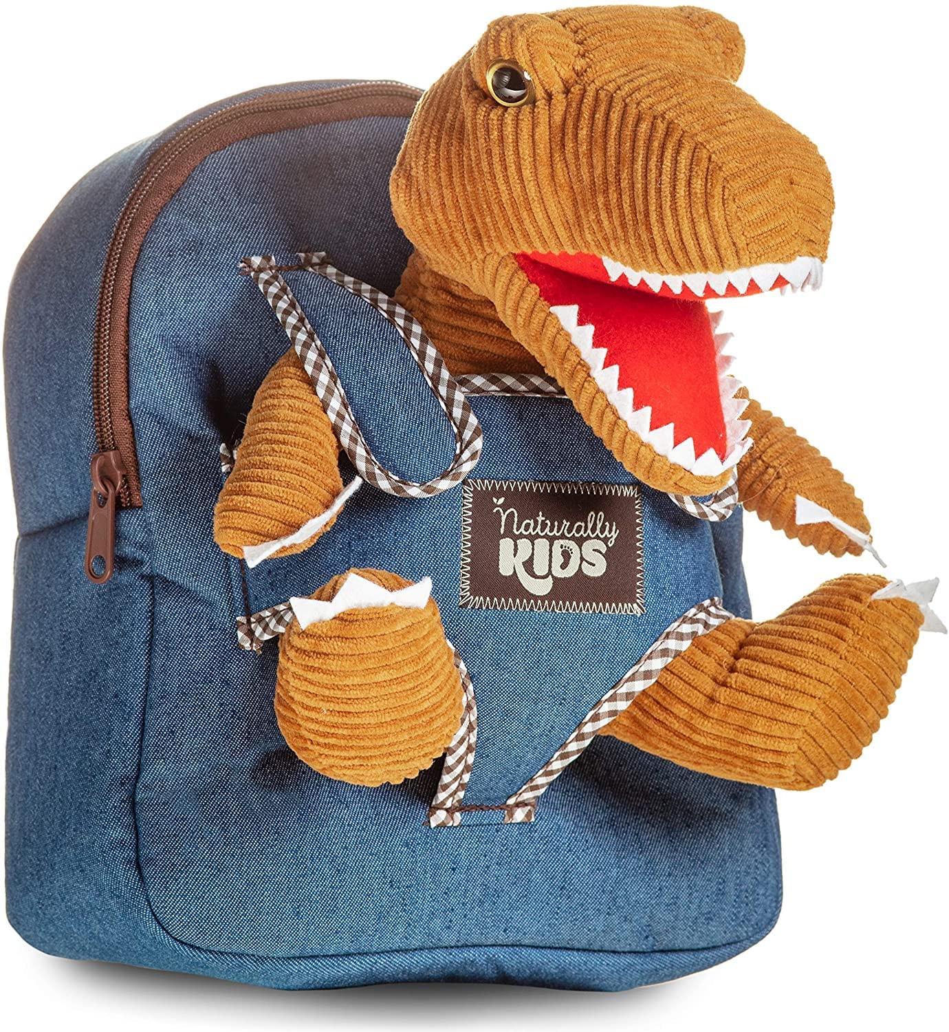 Naturally KIDS Dinosaur Plush Mini Backpack Gift For Boys