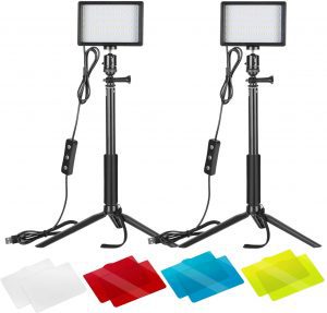 Neewer USB-Powered LED Panel Lighting, 2-Pack
