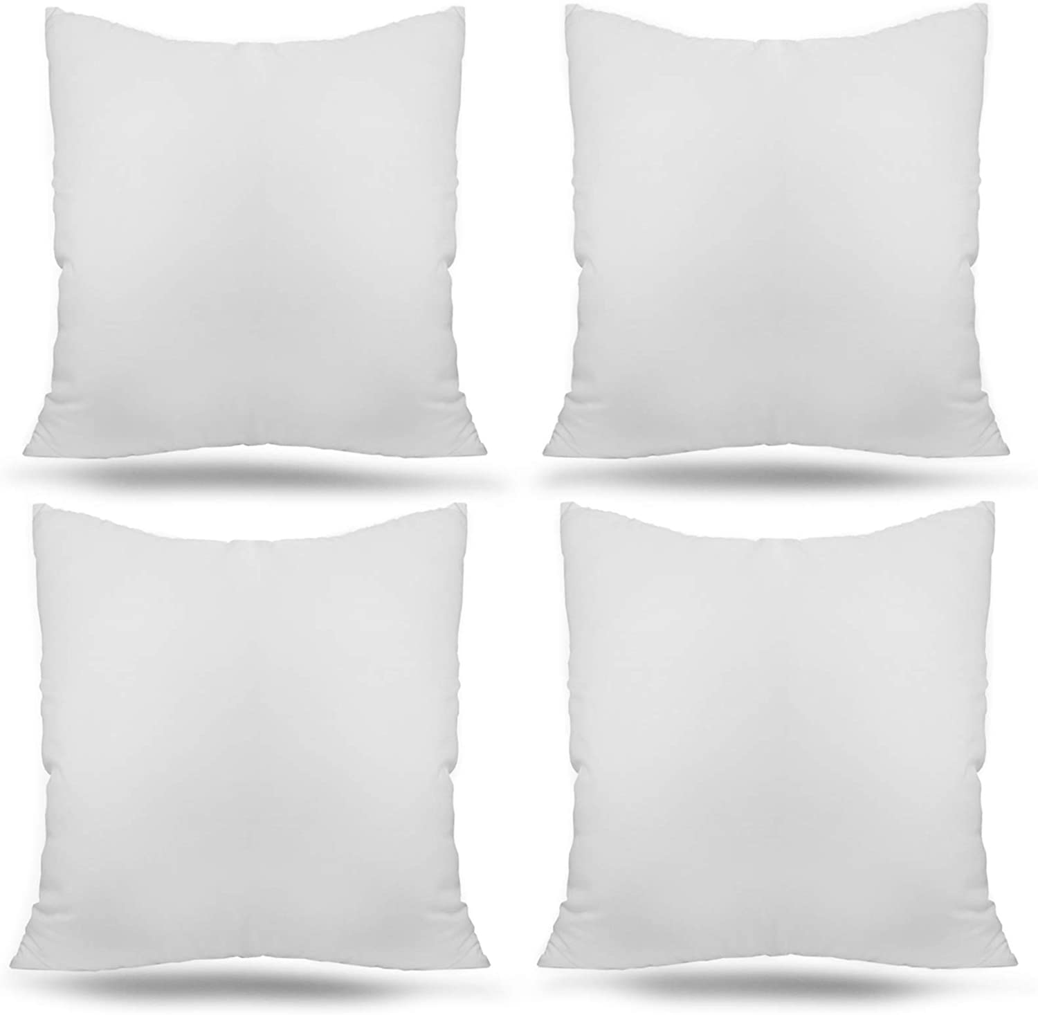 Ogrmar High-Resilient PP Cotton Fill Throw Pillows 18×18-Inch, 4-Pack